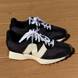 New Balance Black, White & Tan Runner Sneakers